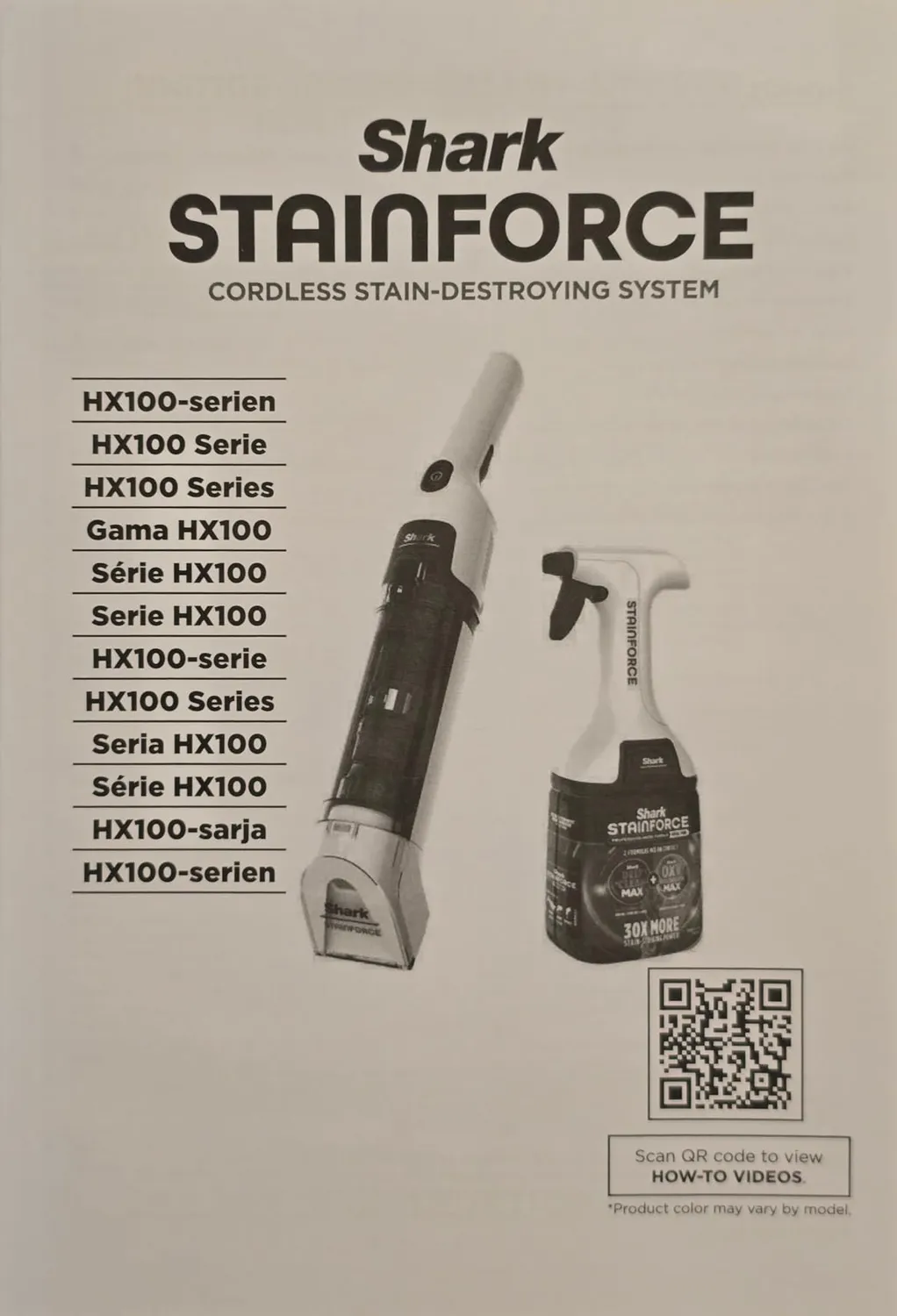 Shark StainForce HX100EUCP smacchiatore senza filo bundle