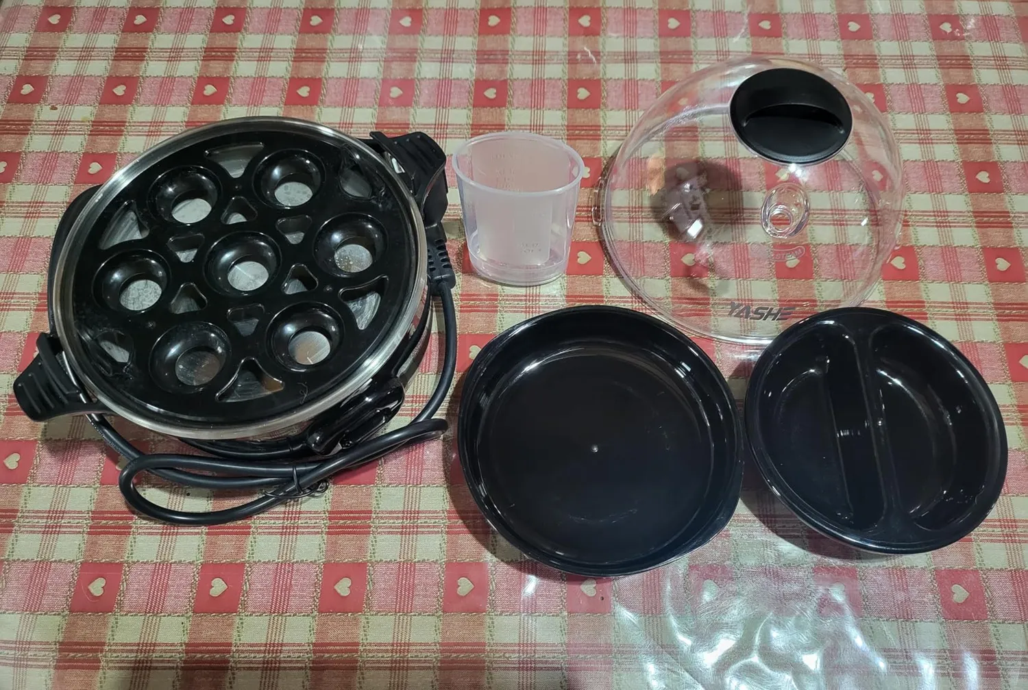 YASHE Cuociuova Elettrico 7 Uova Nero Automatico