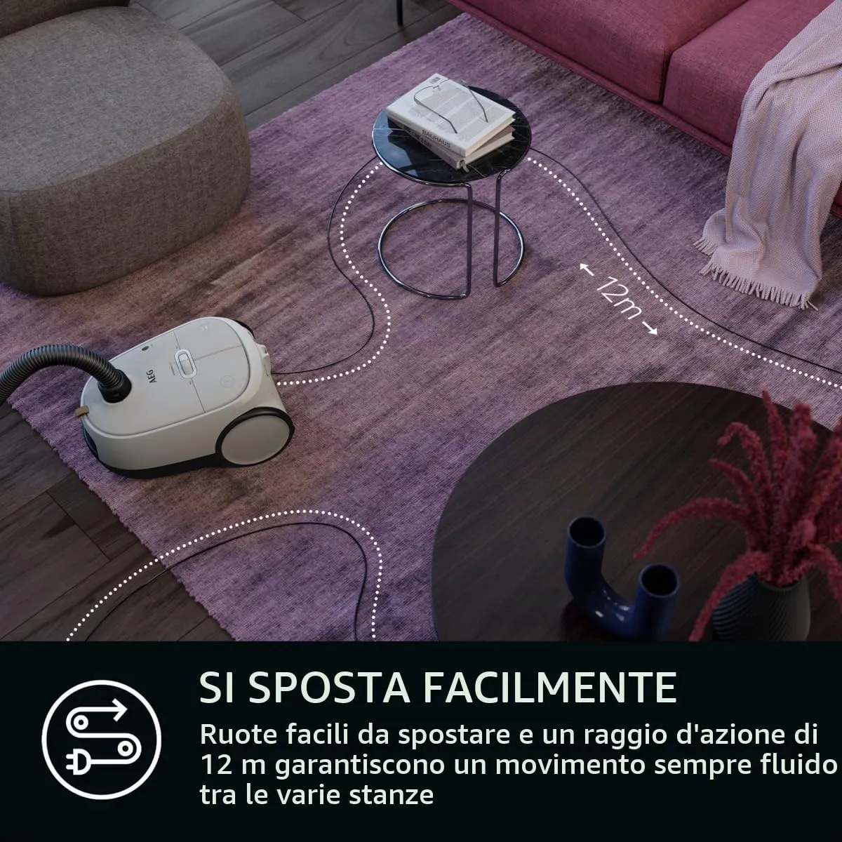 AEG AB61H6SW Aspirapolvere Sacco Bianco Opaco 850W