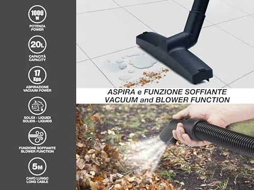 Beper P202ASP300 aspiratore solidi e liquidi 20L 1000W