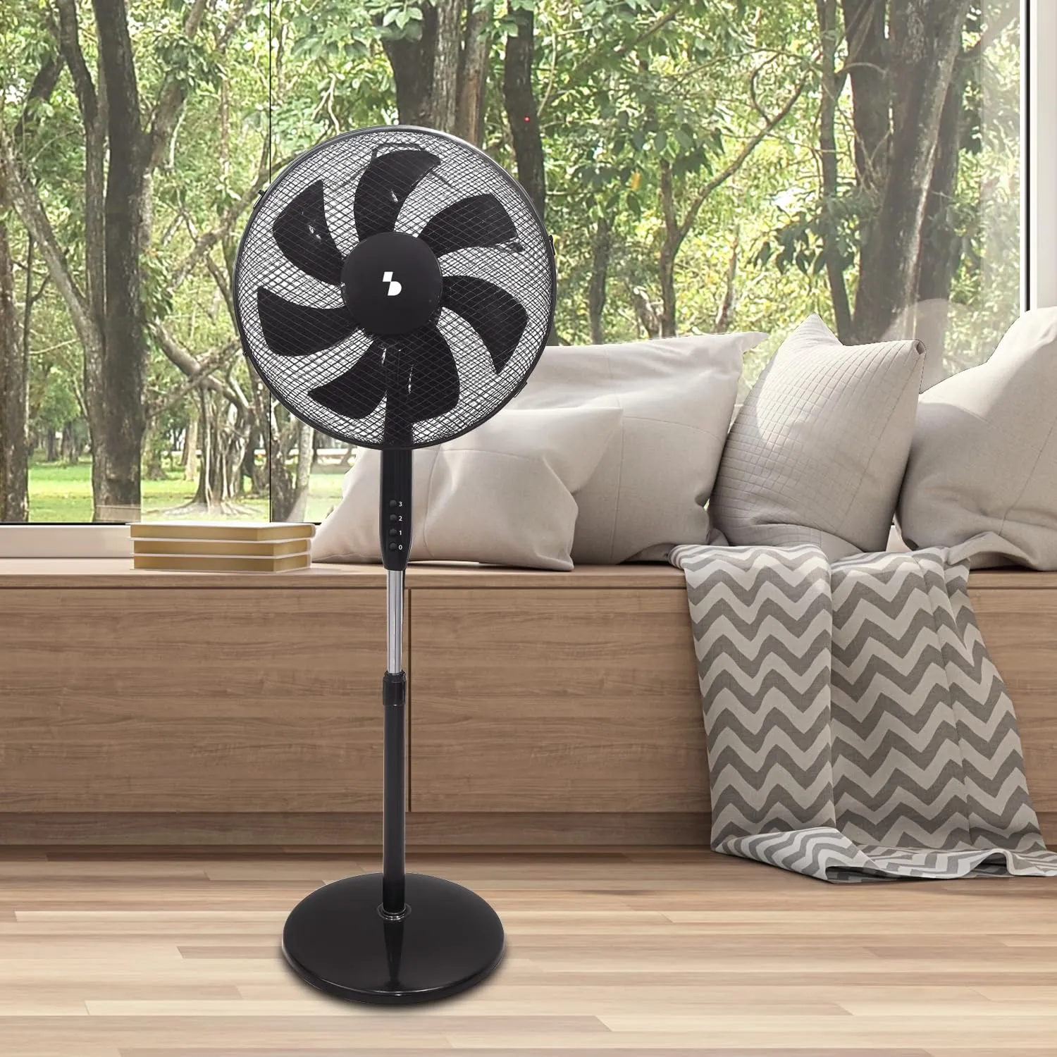 Beper P206VEN120 Ventilatore a Piantana 40 cm Nero