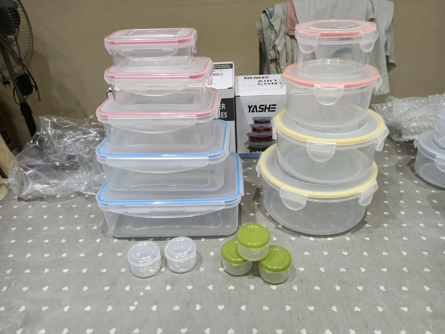 Yashe Contenitori Ermetici Alimenti Set 16 Pezzi Mist Formati