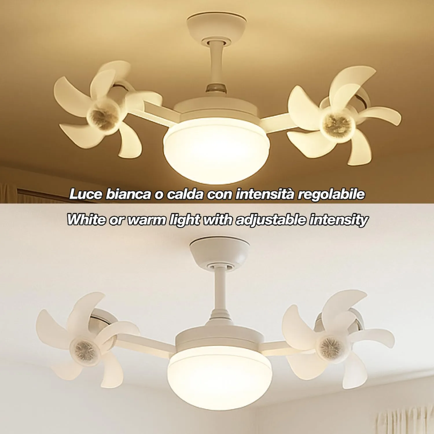 Beper P206VEN612 ventilatore da soffitto con luce e telecomando