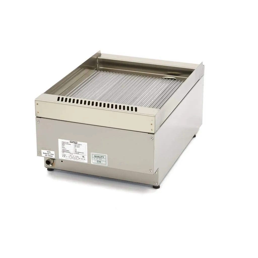 Maxima piastra gas rigata 400x600 mm paraspruzzi 3kW