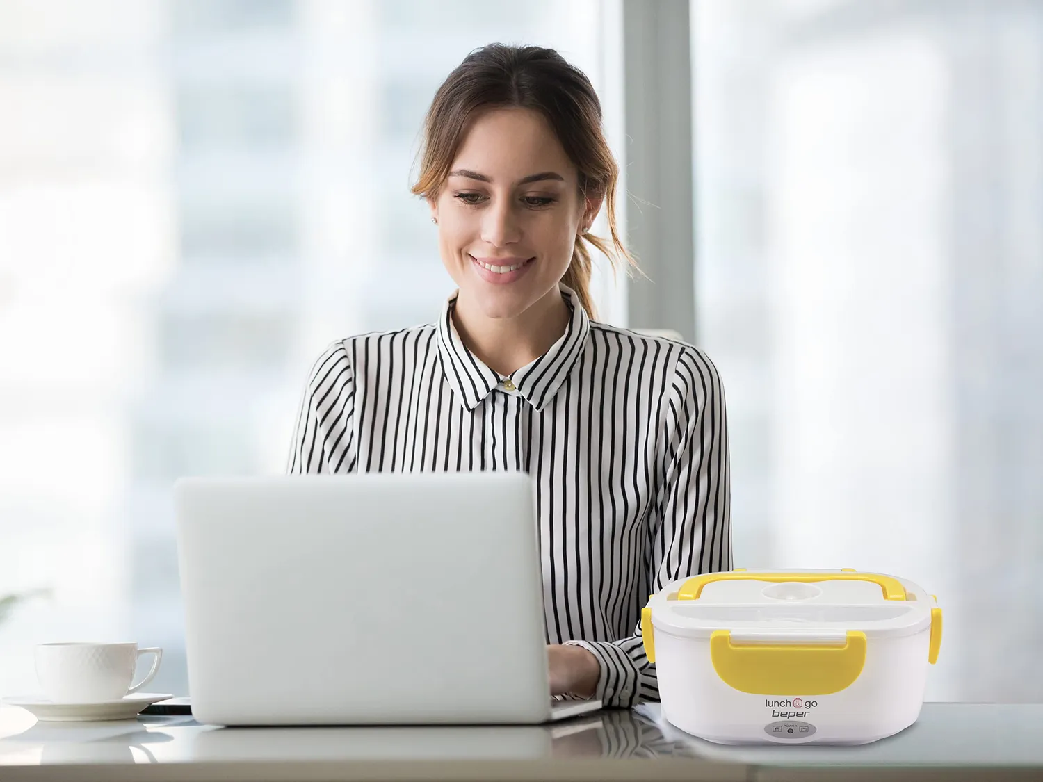 Beper Lunch & Go 90.920G scaldavivande elettrico giallo 2 contenitori
