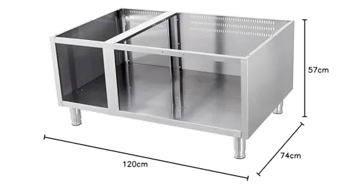Maxima Premium Base Armadiata Tripla Acciaio 90 cm Vano Aperto