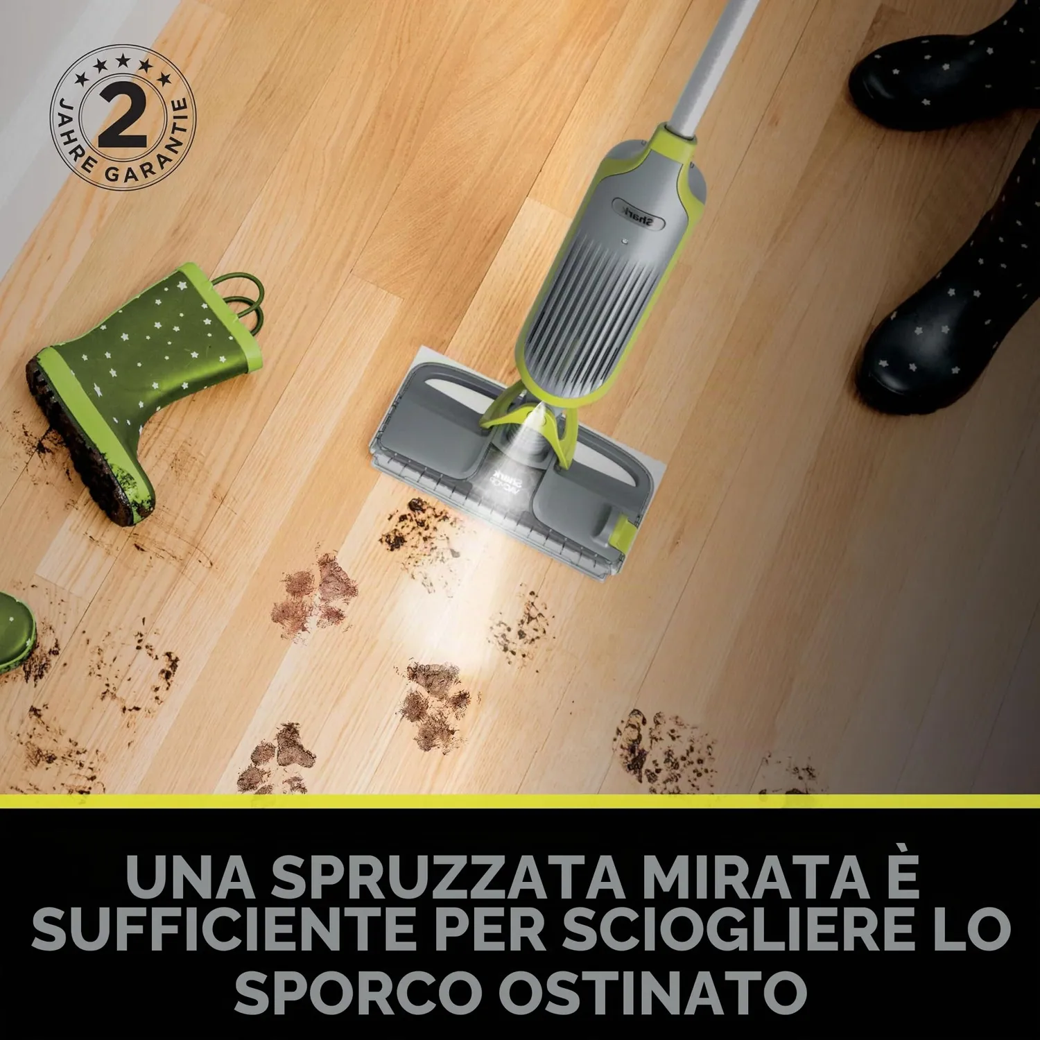Shark VacMop 2 in 1 Lavapavimenti Senza Filo Leggero