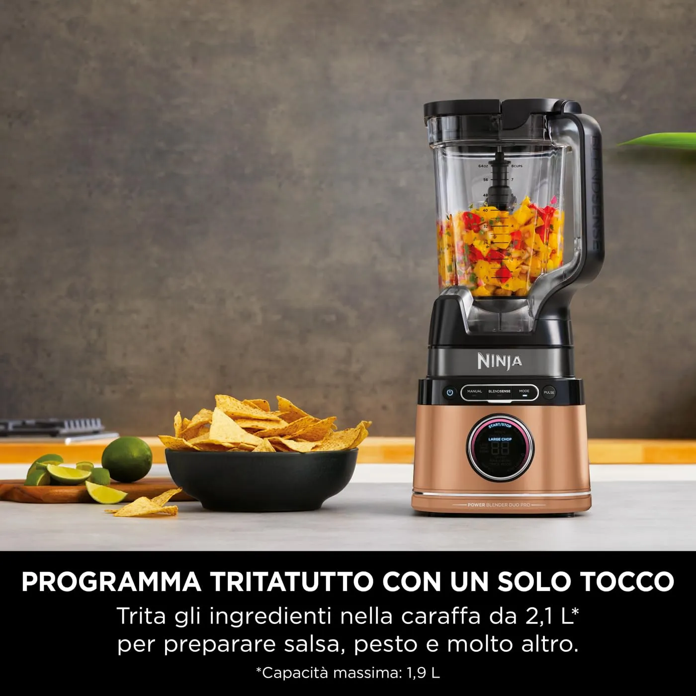 Ninja Detect Power Pro TB301EUCP Frullatore 1200W Nero Rame
