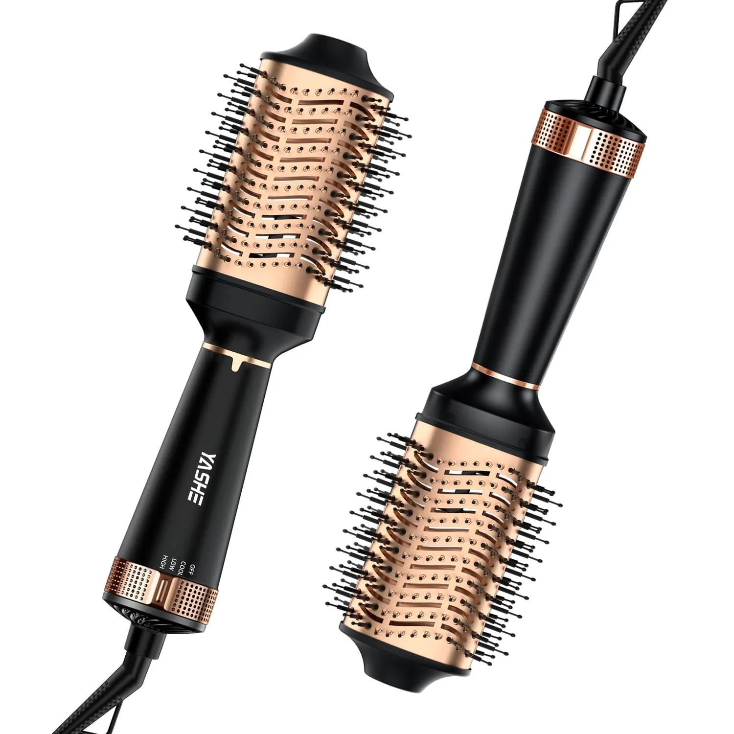 YASHE Spazzola Asciugacapelli Ionica 4-in-1 1200W nera