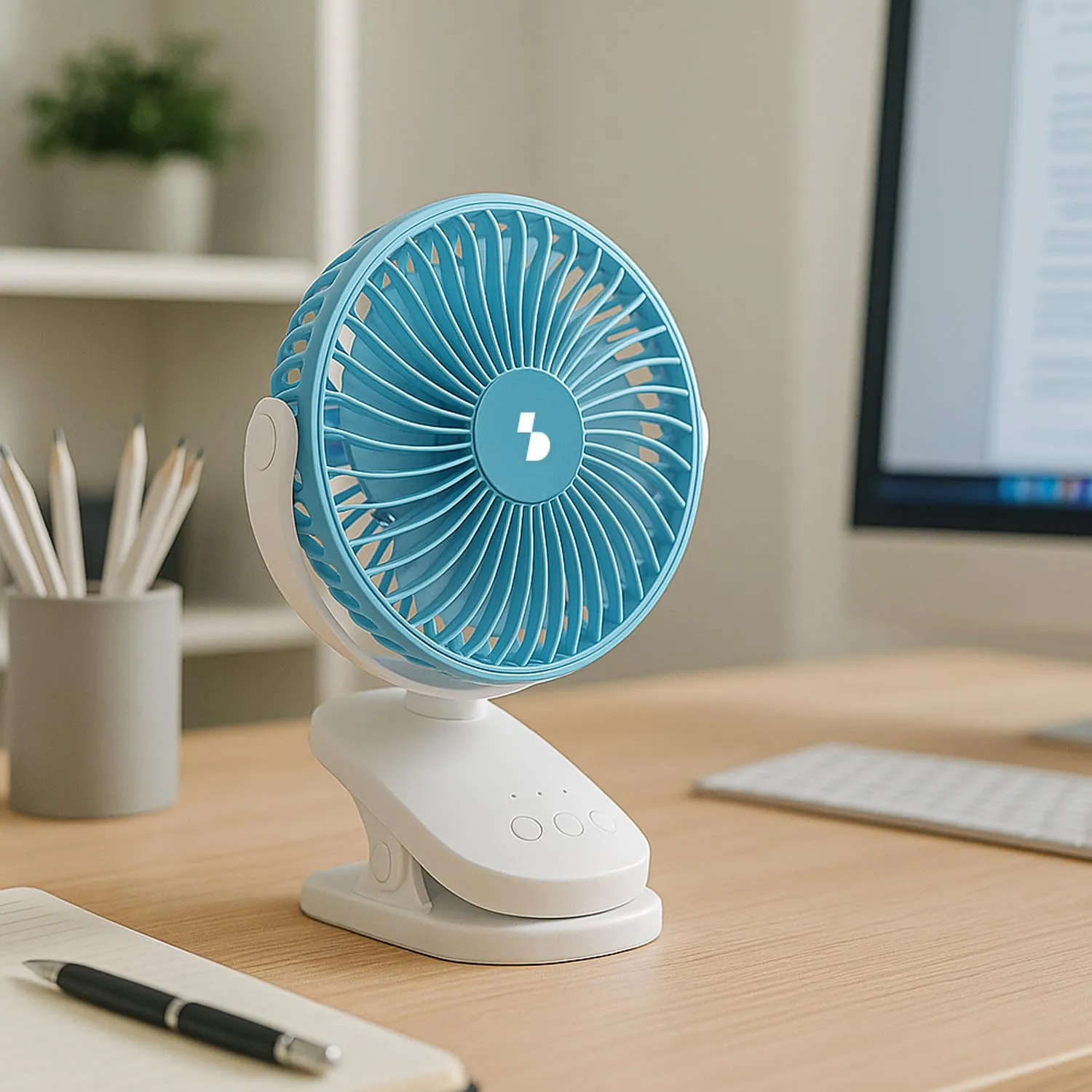 Beper P206VEN421 Mini Ventilatore Clip Ricaricabile USB