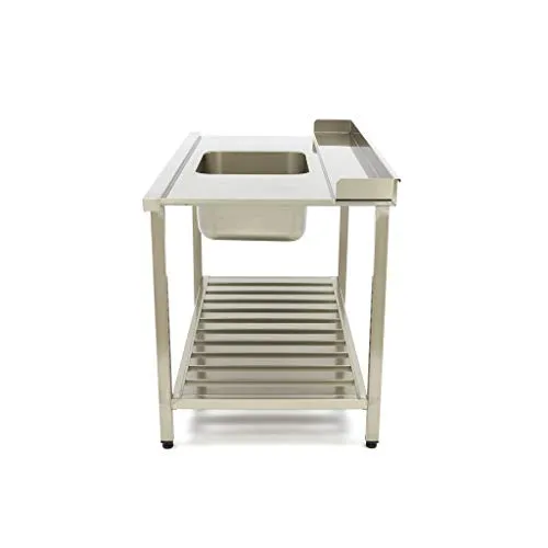 Pizza Maxima tavolo lavello 120x75 destra acciaio inox