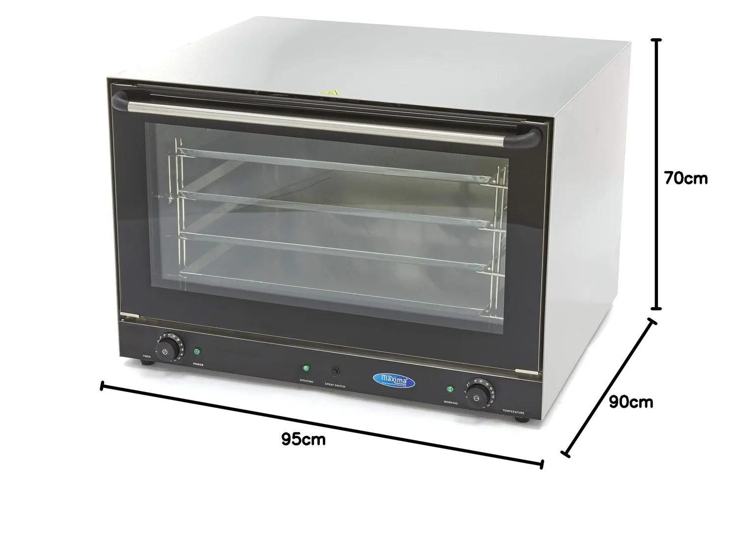 Pizza Maxima Forno a Convezione 2670W 300°C con Vapore