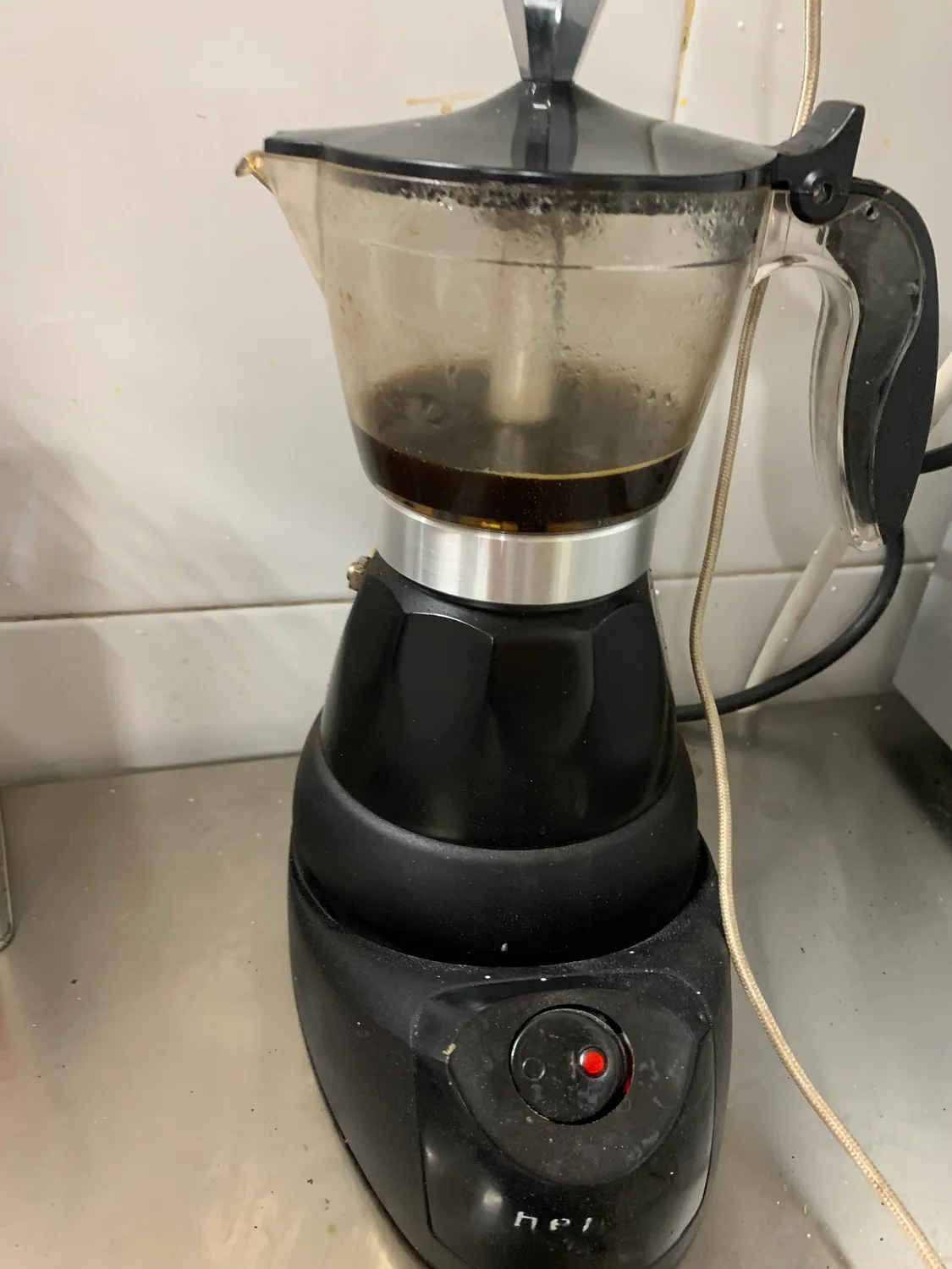 Beper BC.040N moka elettrica 3 tazze nera non programmabile