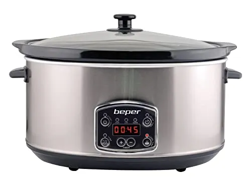 Beper BC.510 Slow Cooker 4,5L Digitale Timer 16 Ore