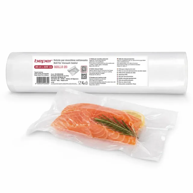 Beper RCO9003028 Rotolo Sacchetti Sottovuoto 28cm x 6m