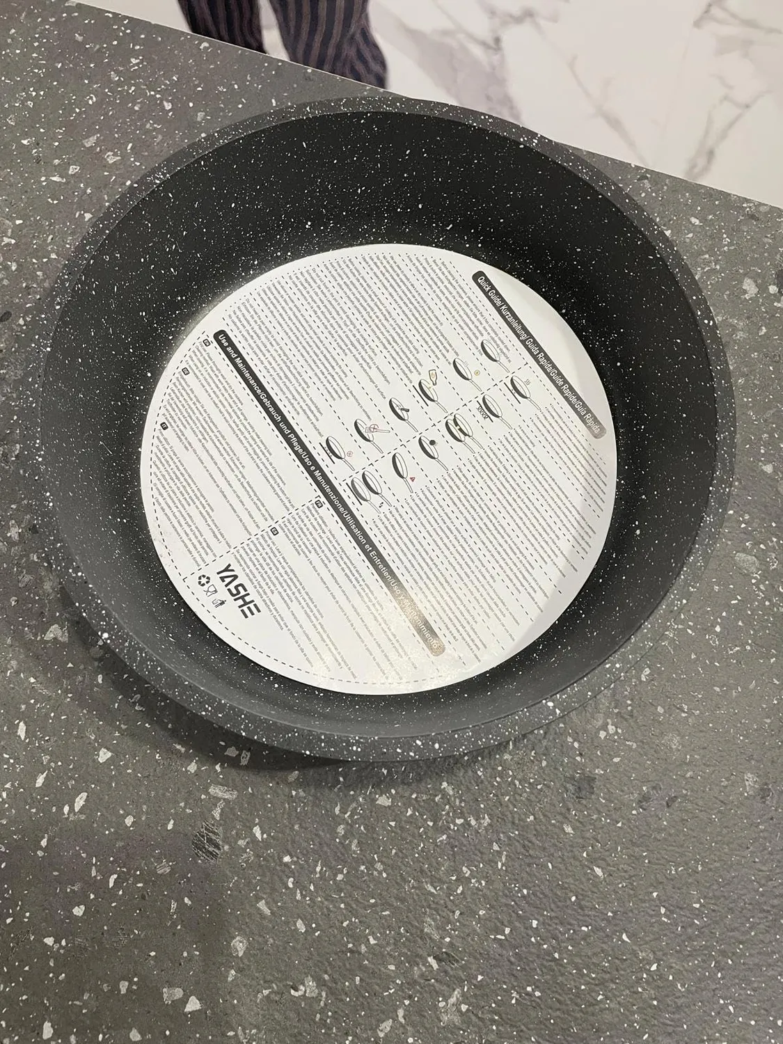 YASHE Set Pentole Induzione 9 Pezzi Senza PTFE Impilabile