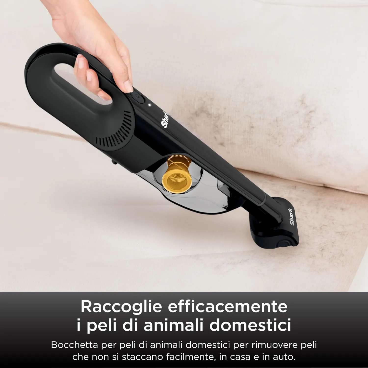 Shark Aspirabriciole senza filo portatile con pet tool nero