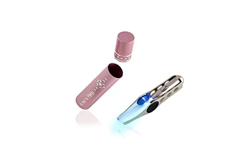 Beper pinzetta depilatoria LED argento rosa acciaio