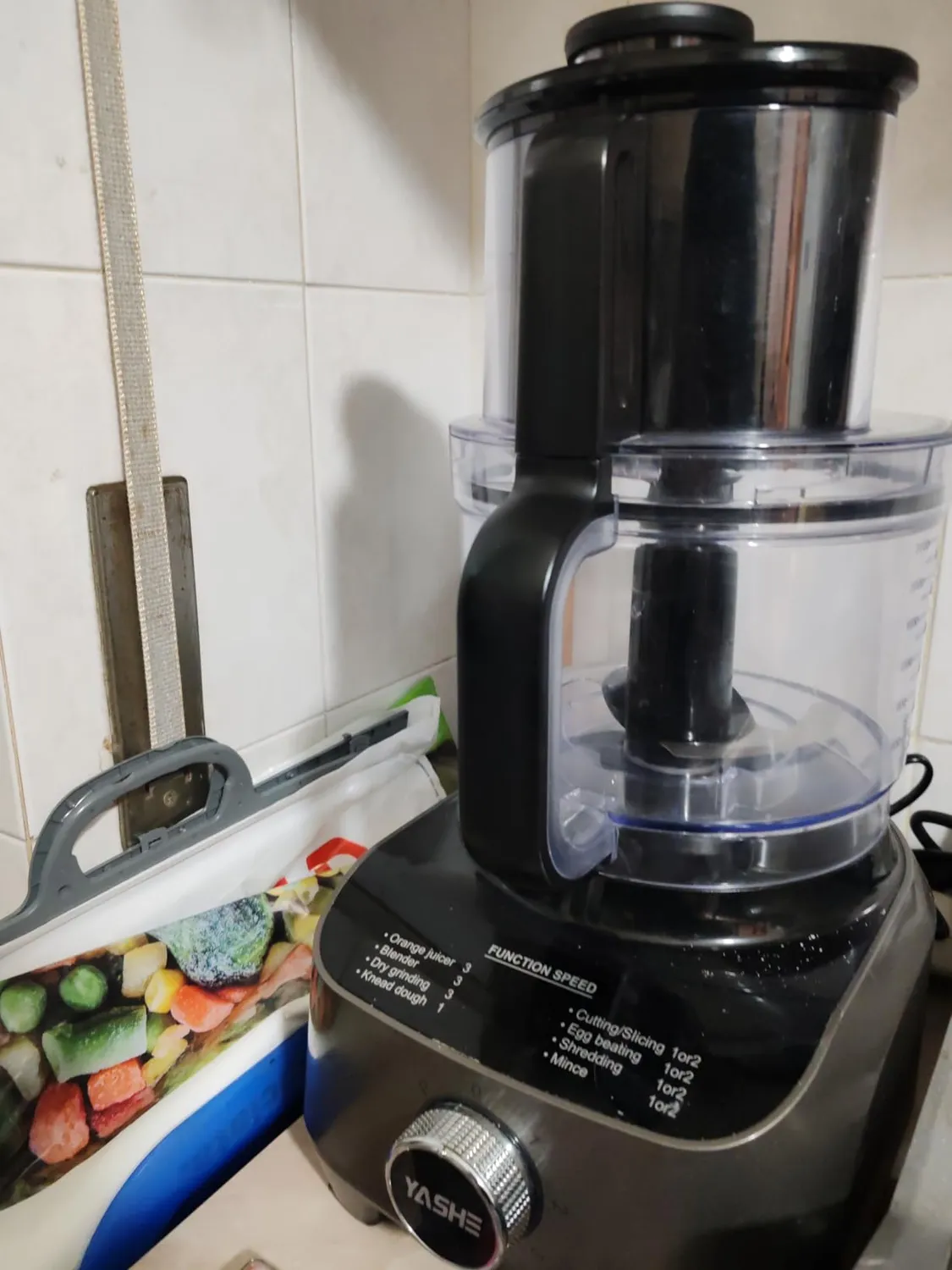 Yashe robot cucina 11in1 2,5L+1,5L 1300W nero grigio
