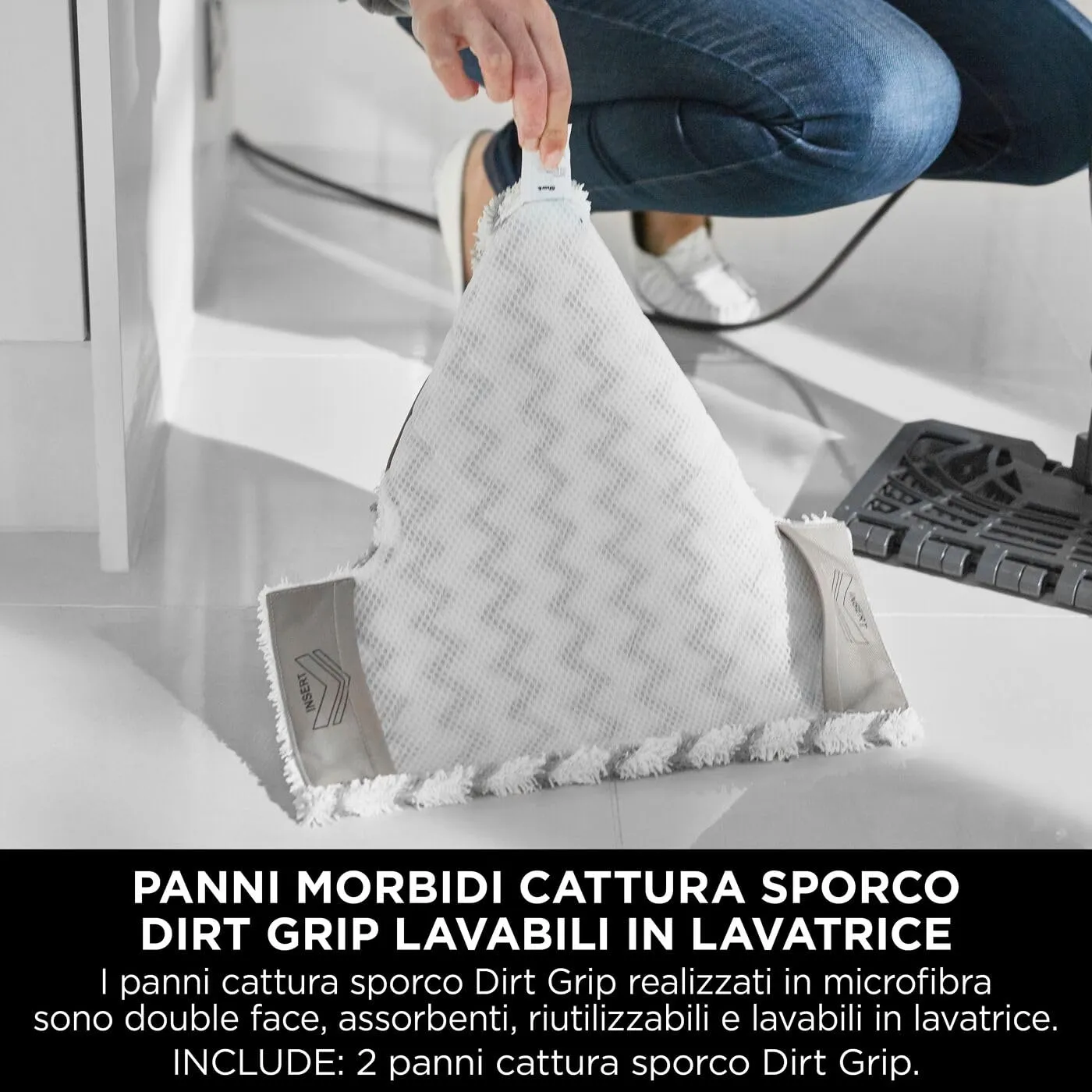 Shark S6005EU Scopa a Vapore 3-in-1 Bianca