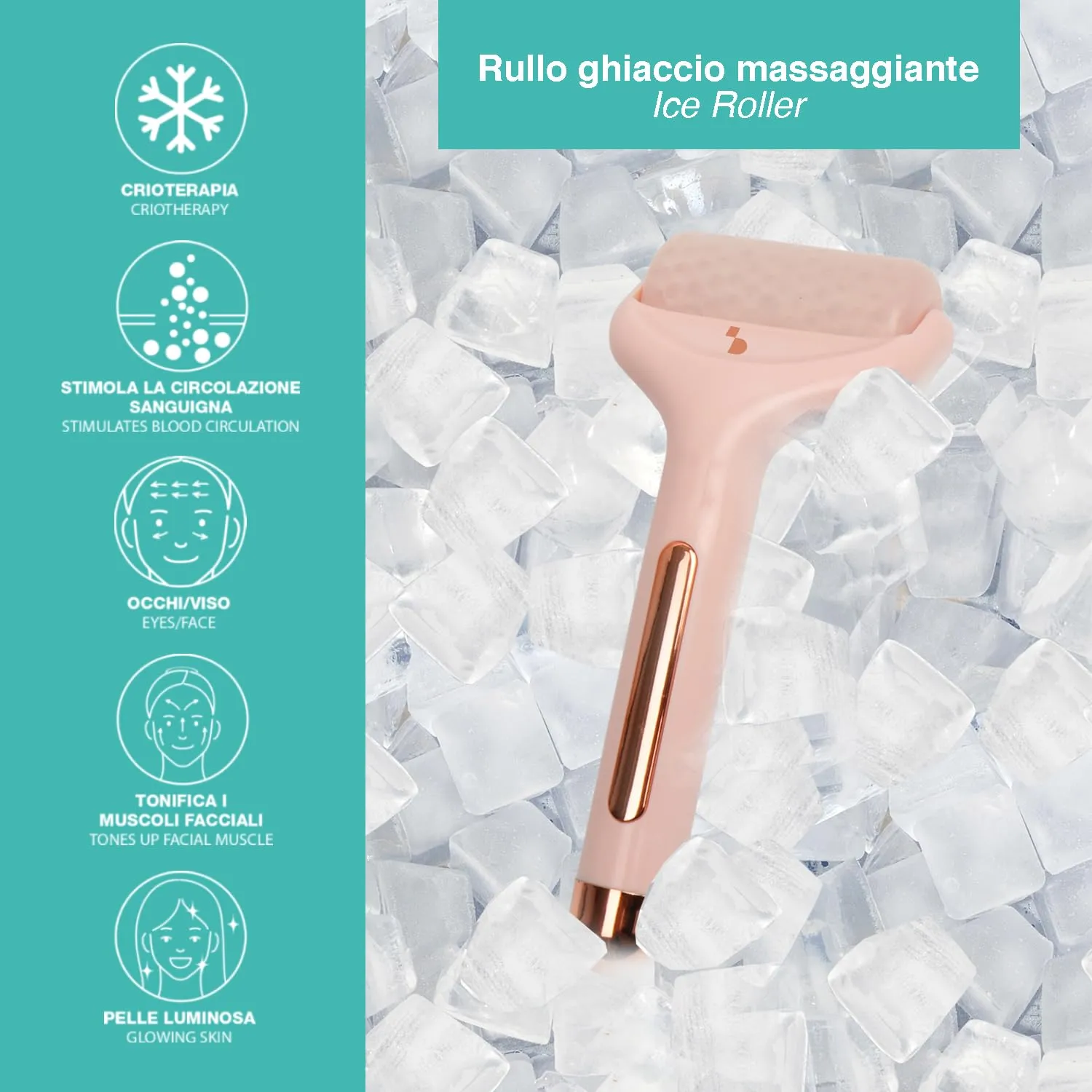 Beper C301ABE110 rullo ghiaccio viso anti gonfiore