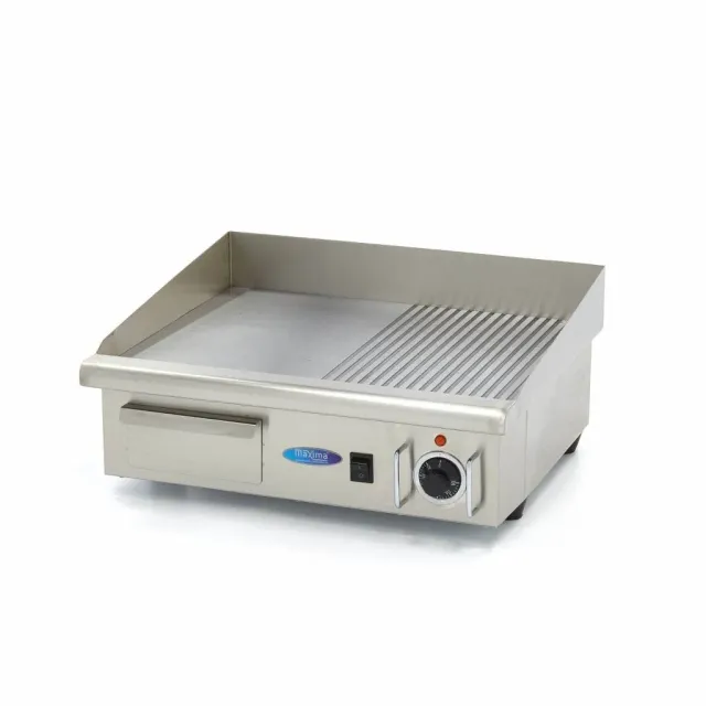 Maxima Piastra Barbecue 55 cm Metà Rigata 50-300°C