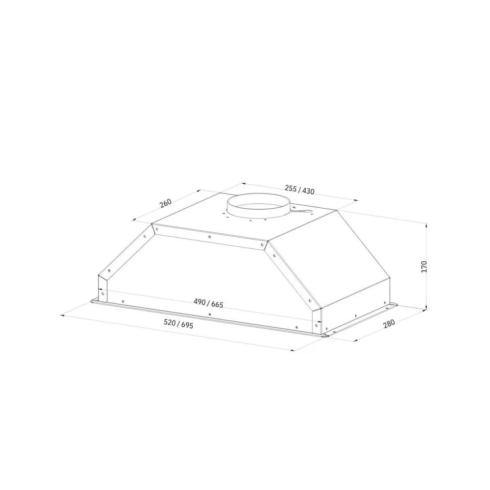 Samet Gruppo70New G72N cappa sottopensile 72 cm grigia 330 m³/h