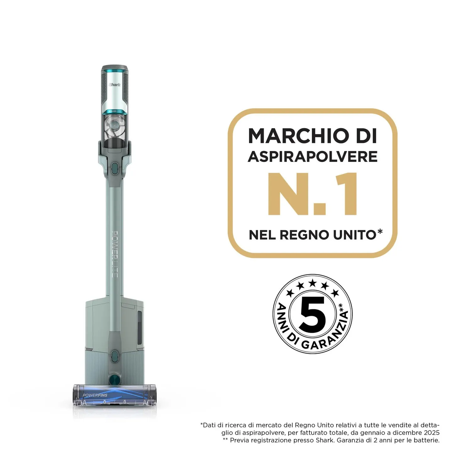 Shark PowerLite Clean & Empty Pet Aspirapolvere Turchese 40 Min