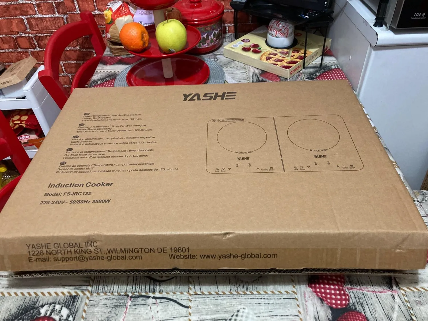 YASHE Piastra Induzione Doppia 3500W 2 Fuochi Touch