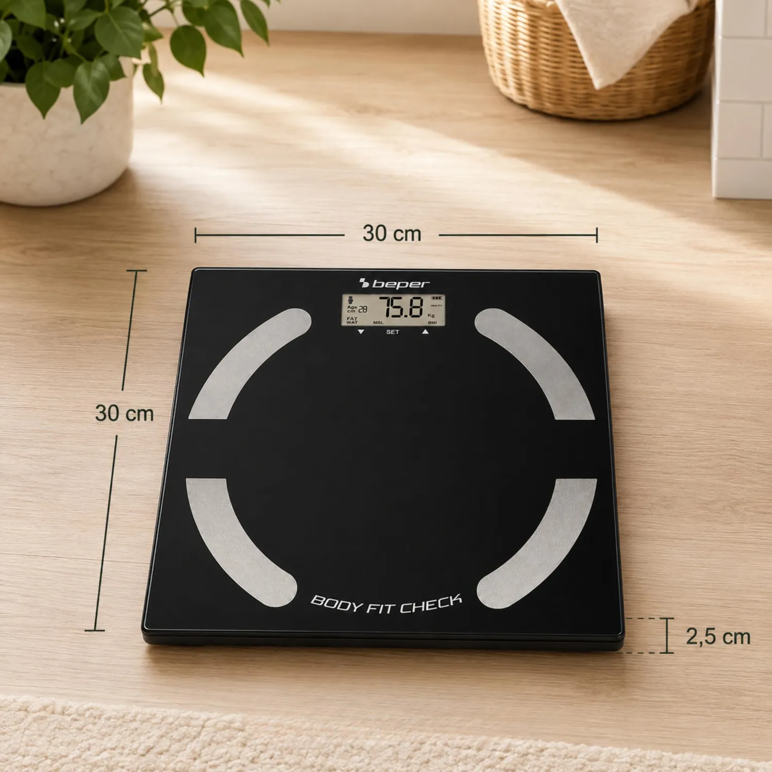 Beper P303BIP051 Bilancia Pesapersone 180 kg LCD