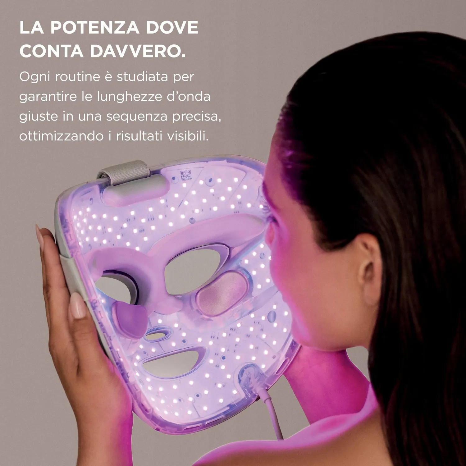 Shark CryoGlow FW312EU Maschera LED Viso Lilla