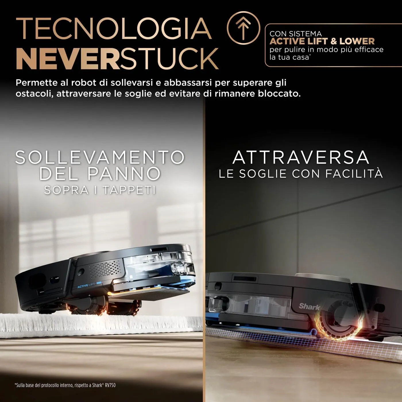 Shark PowerDetect NeverTouch Pro robot aspirapolvere nero 60 giorni