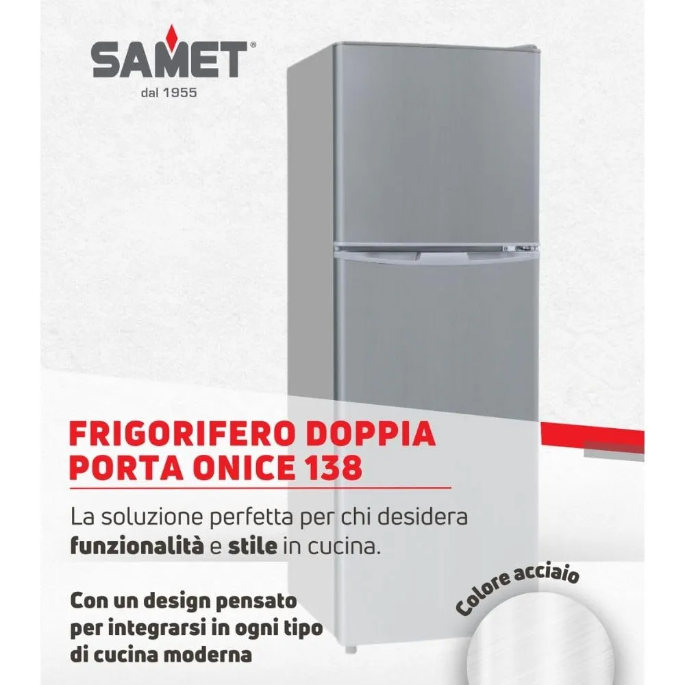 Samet Onice 138 frigorifero doppia porta inox 140 L
