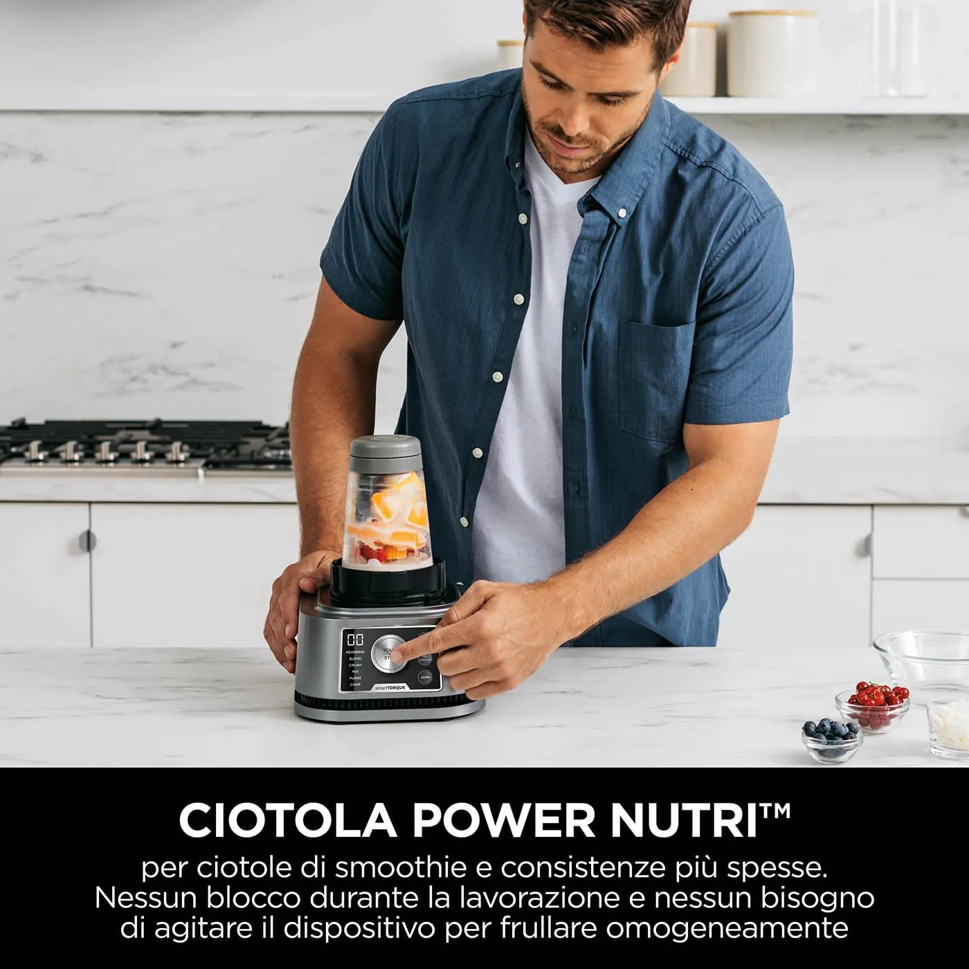 Ninja Foodi Power Nutri frullatore 3in1 1200W argento