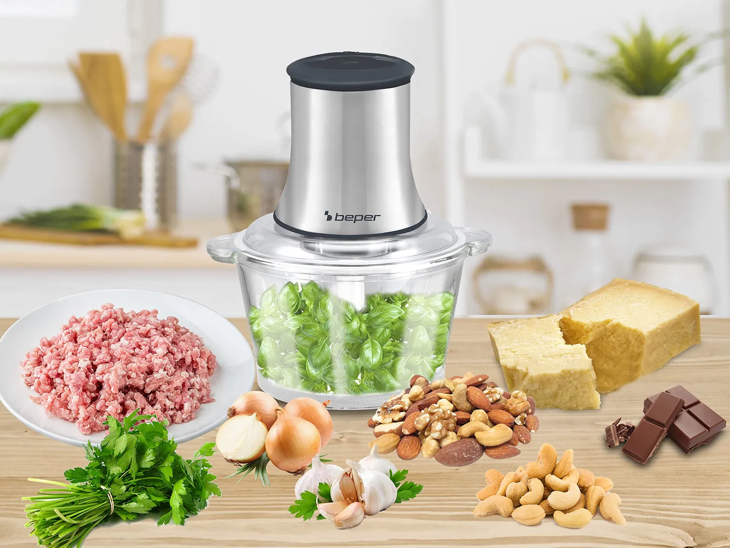 Beper P102ROB001 Tritatutto Vetro 1,5L 2 velocità