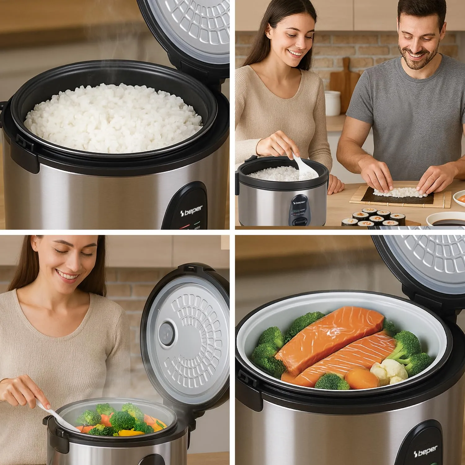 Beper Vaporé Max P101VAP020 cuociriso 1800g inox