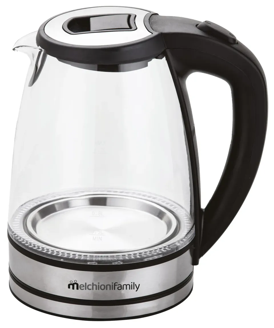 Melchioni Family MR Boil bollitore vetro 1,7 L nero 2200 W