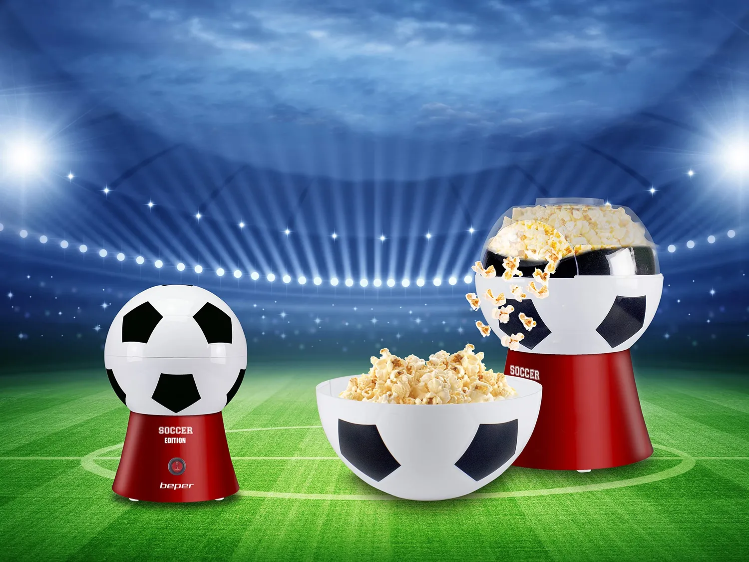 Beper P101CUD051 macchina popcorn Football Edition ad aria