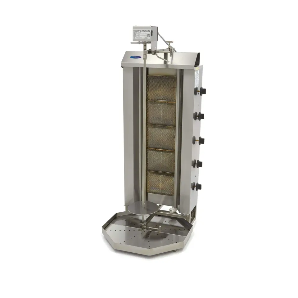 Pizza Maxima Döner Kebab 5 Bruciatori Gas Grill 80 kg