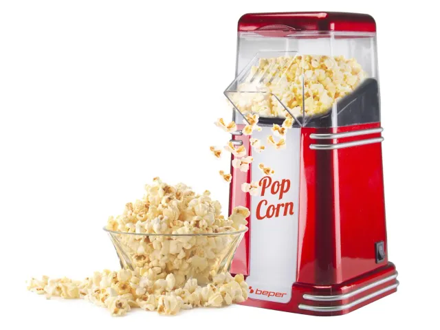 Beper 90.590Y macchina popcorn 1200W rossa aria calda