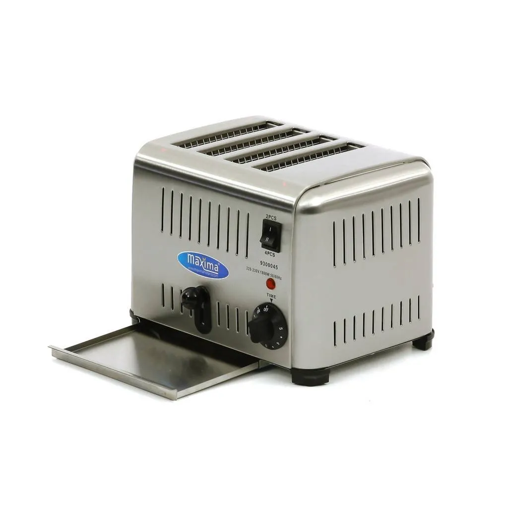 Maxima tostapane 4 fette professionale timer inox