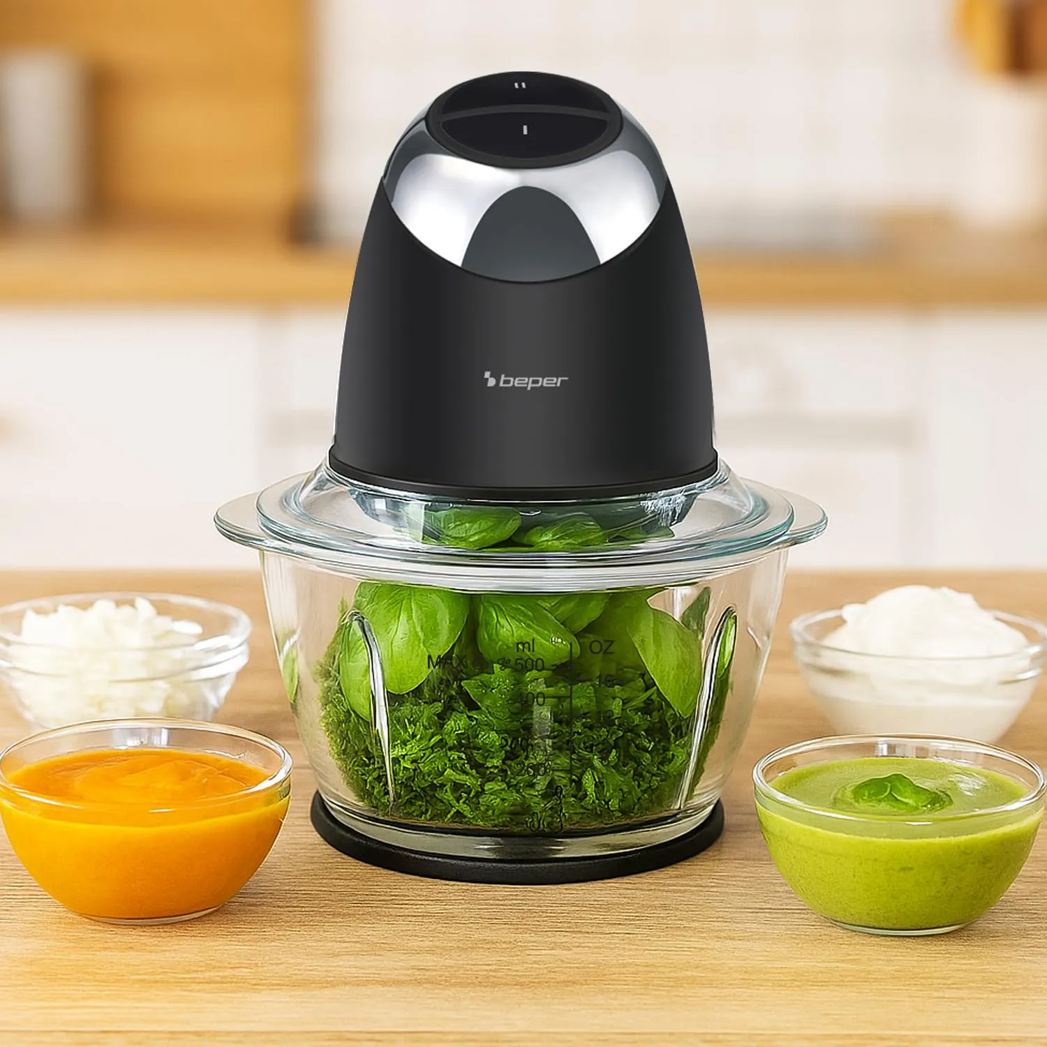 Beper Chop&Whip P102ROB003 Tritatutto Vetro 500 ml 2 Velocità