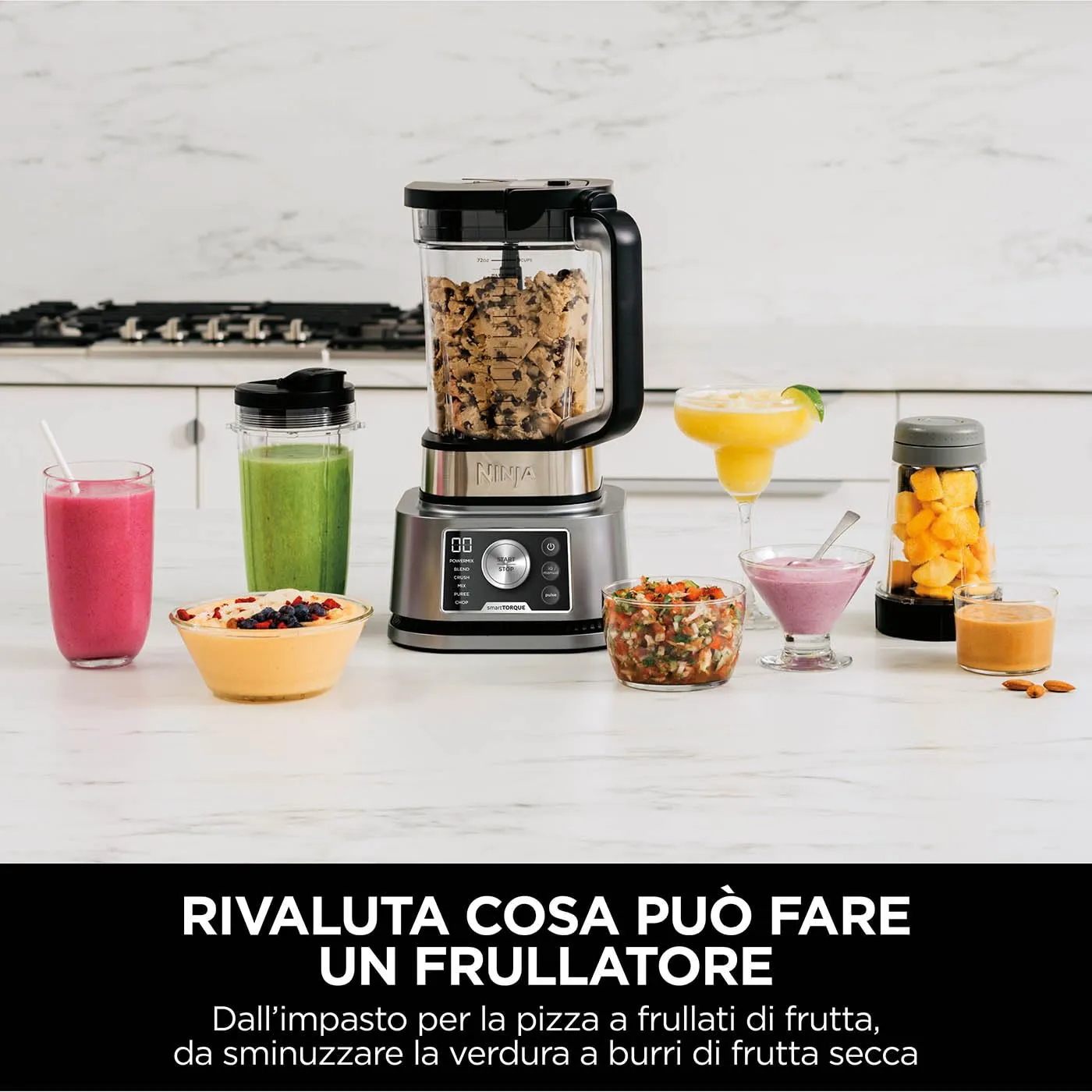 Ninja Foodi Power Nutri frullatore 3in1 1200W argento