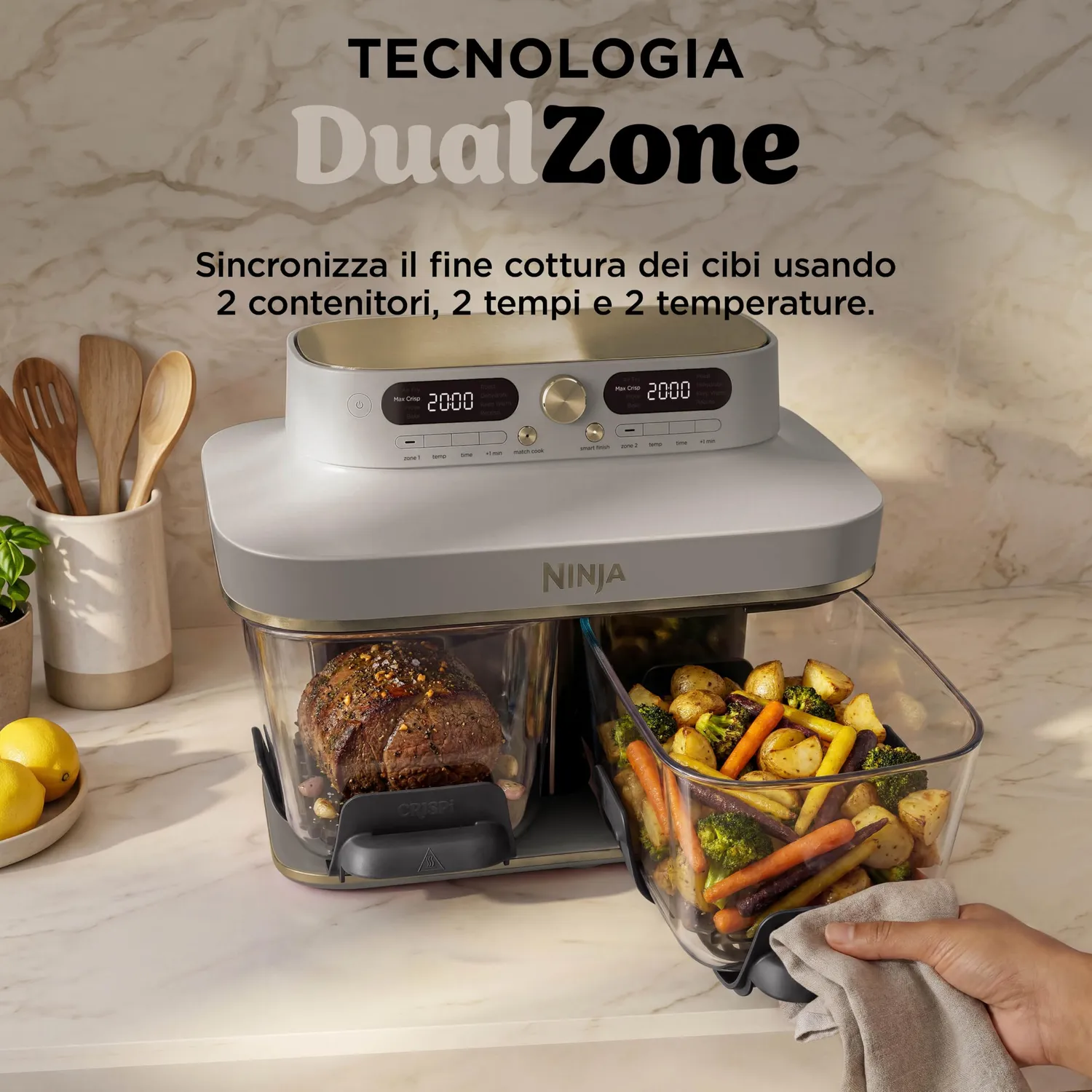 Ninja CRISPi DD103EUSD1 friggitrice vetro oro 7,6L