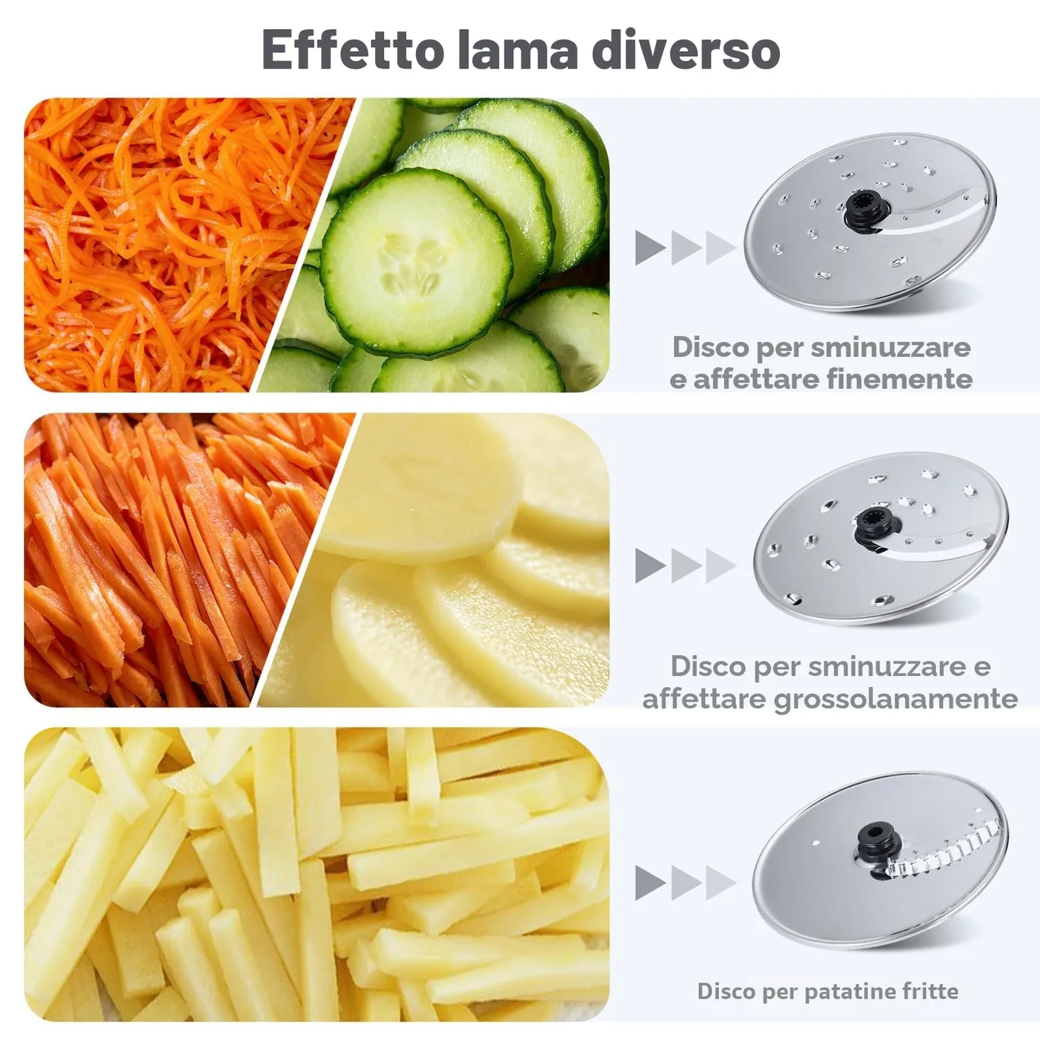 Yashe robot cucina 11in1 2,5L+1,5L 1300W nero grigio