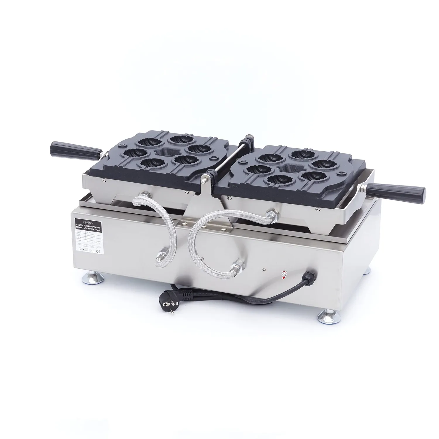 Maxima piastra waffle 6 cake pops su stecco