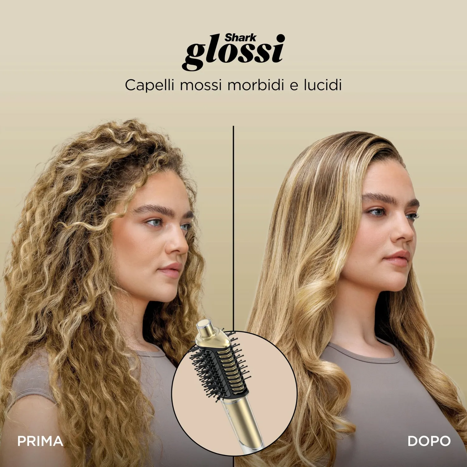Shark Glam FlexStyle HD6041SEU Styler Oro 4 in 1 Ceramica