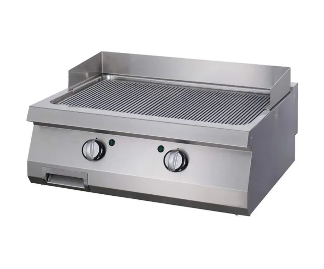 Maxima Heavy Duty piastra a gas doppia rigata 800x700