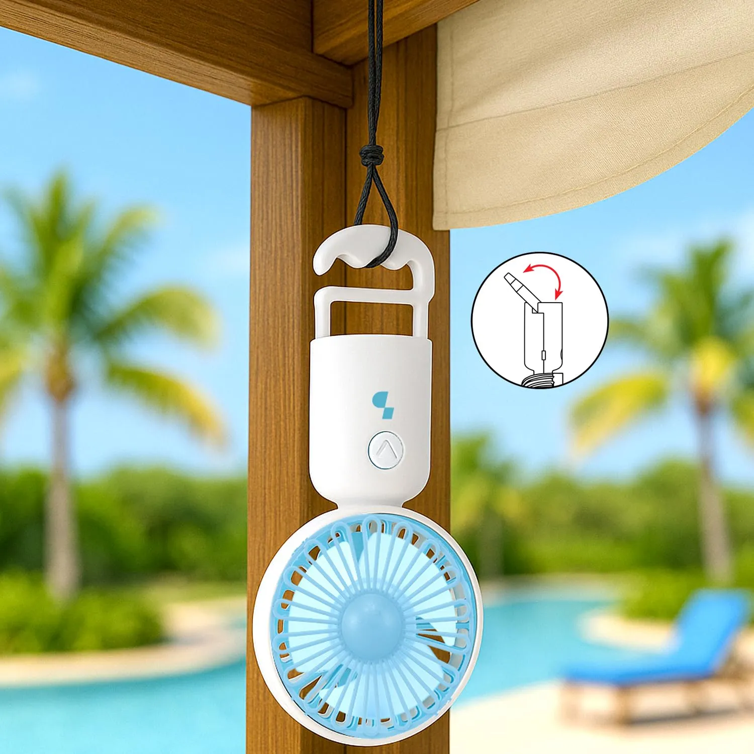 Beper P206VEN402 mini ventilatore portatile USB-C 3 velocità