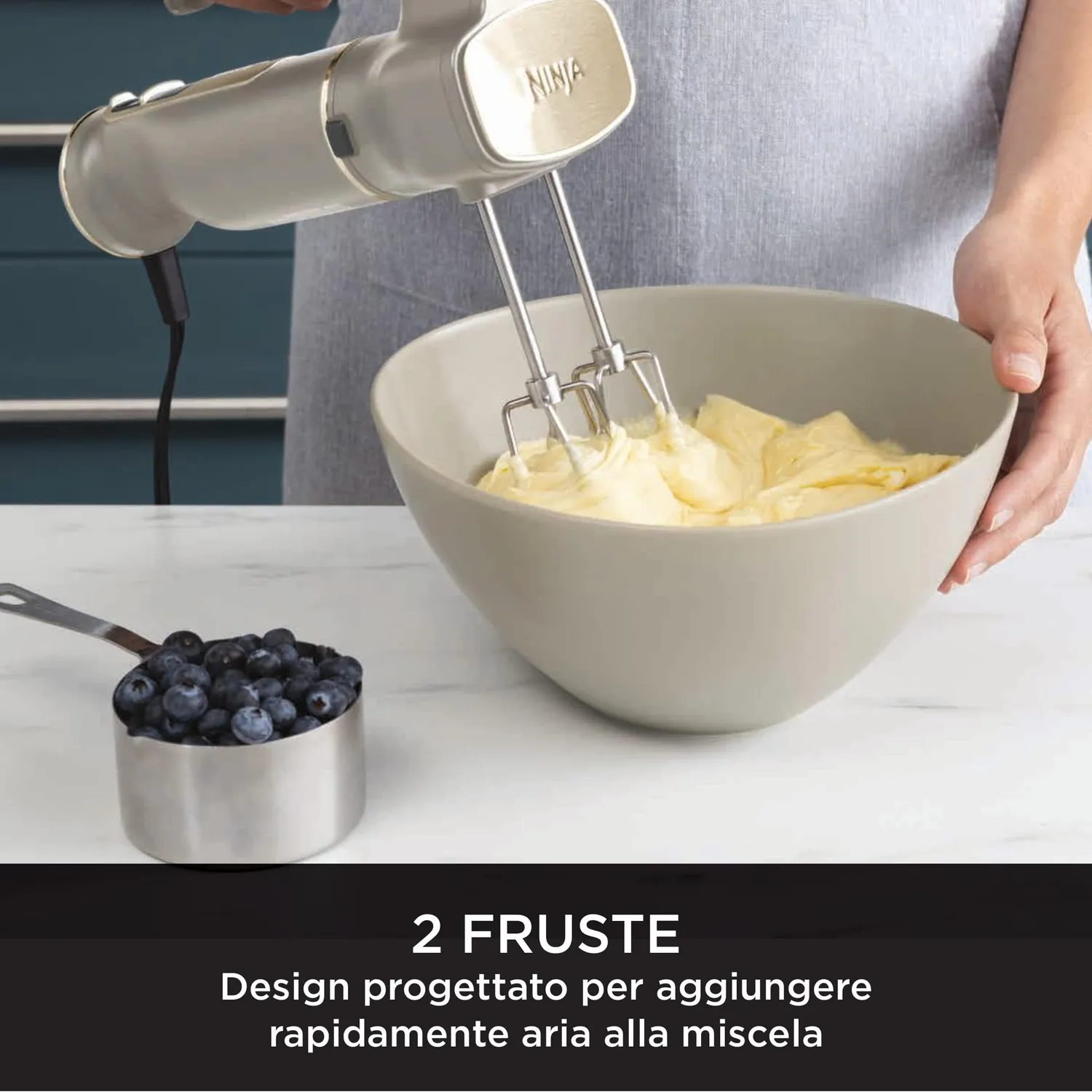 Ninja Foodi PowerBase frullatore immersione 850W pietra oro
